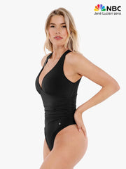 Shapewear Halter Cowl Neck Ruched Tummy Control Bodysuit