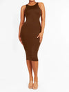 Large U-Back Dress / Brown / XS/S