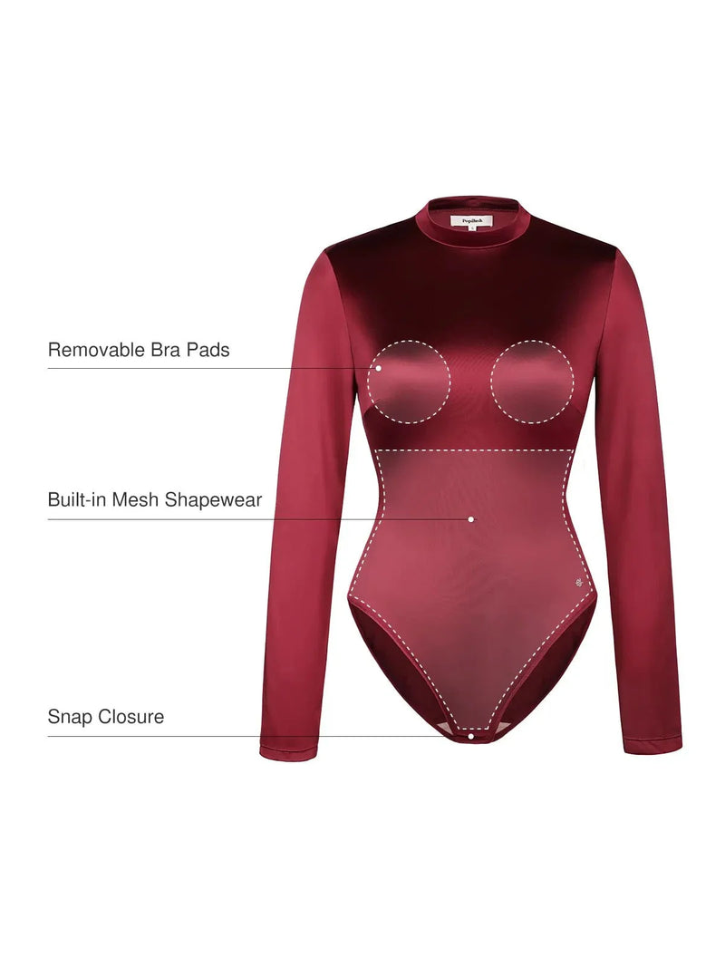 Shapewear Printed High-Waist Tummy-Control Bodysuit