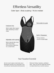 Shapewear Sculpting Side Slit Mini Dress