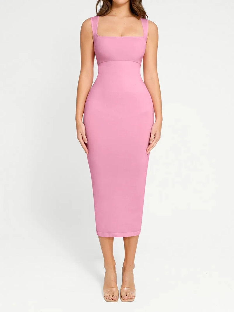 Shapewear Sleeveless Square Neck Slimming Seamless Dress