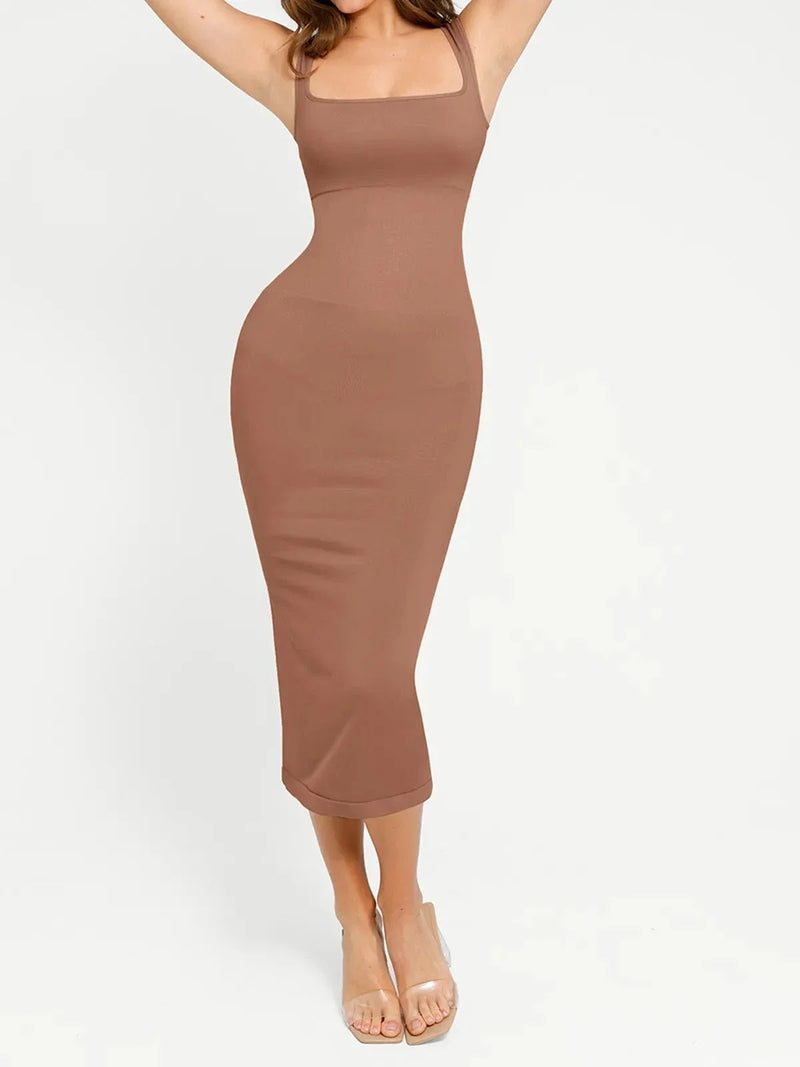 Shapewear Sleeveless Square Neck Slimming Seamless Dress