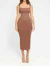 Square Neck Dress / Brown / XS/S