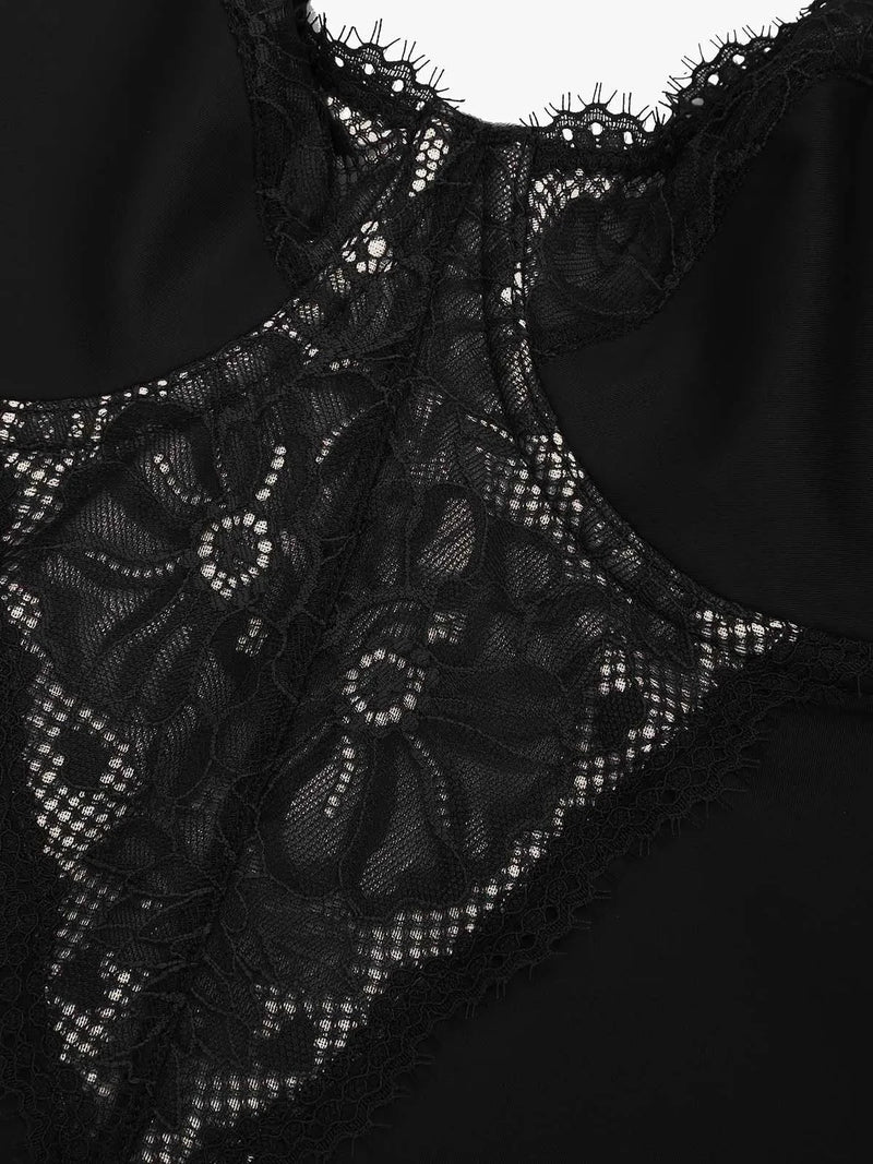 Shapewear Tummy Control Lace Inset Midi Dress