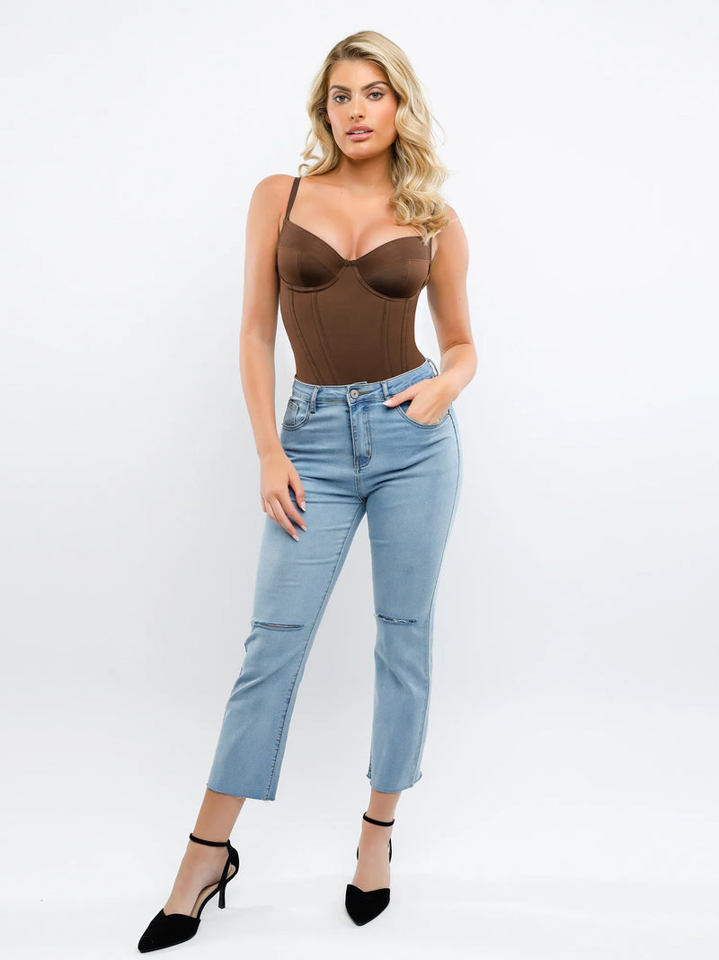 Shapewear Tummy Control Corset Thong Bodysuit