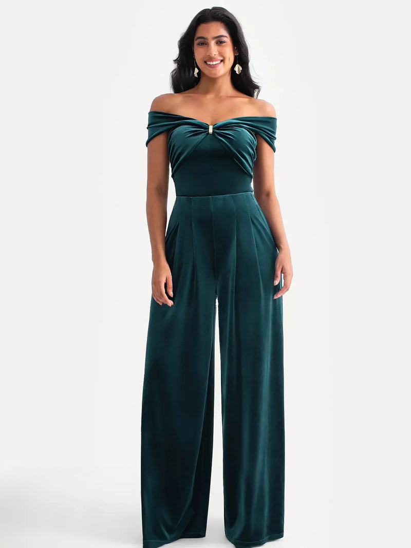 Velvet Twist Front Off-The Shoulder Sculpting Bodysuit